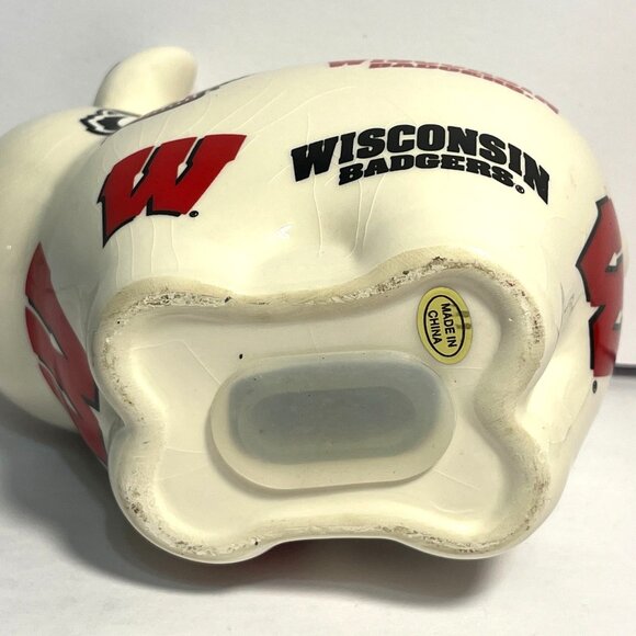 NCAA Wisconsin Badgers Ceramic Piggy Bank - Picture 7 of 9